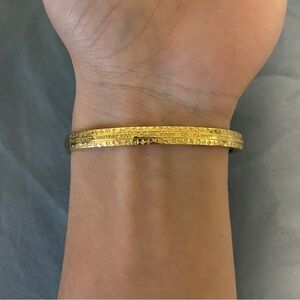 Beautiful Gold Engraved  Bangle Bracelet